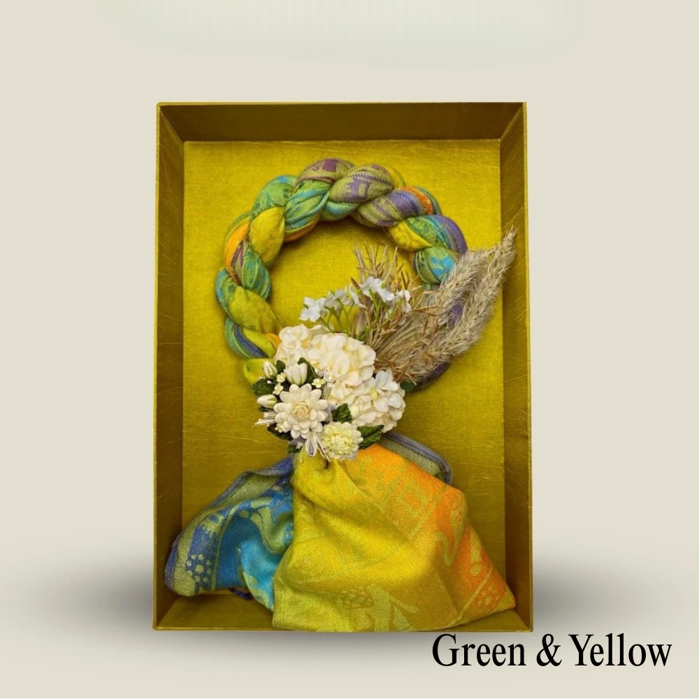 Handmade Scarf Garland Gift Set with Silk Box