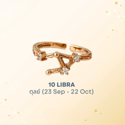 Libra Zodiac Ring – White Topaz Constellation Design