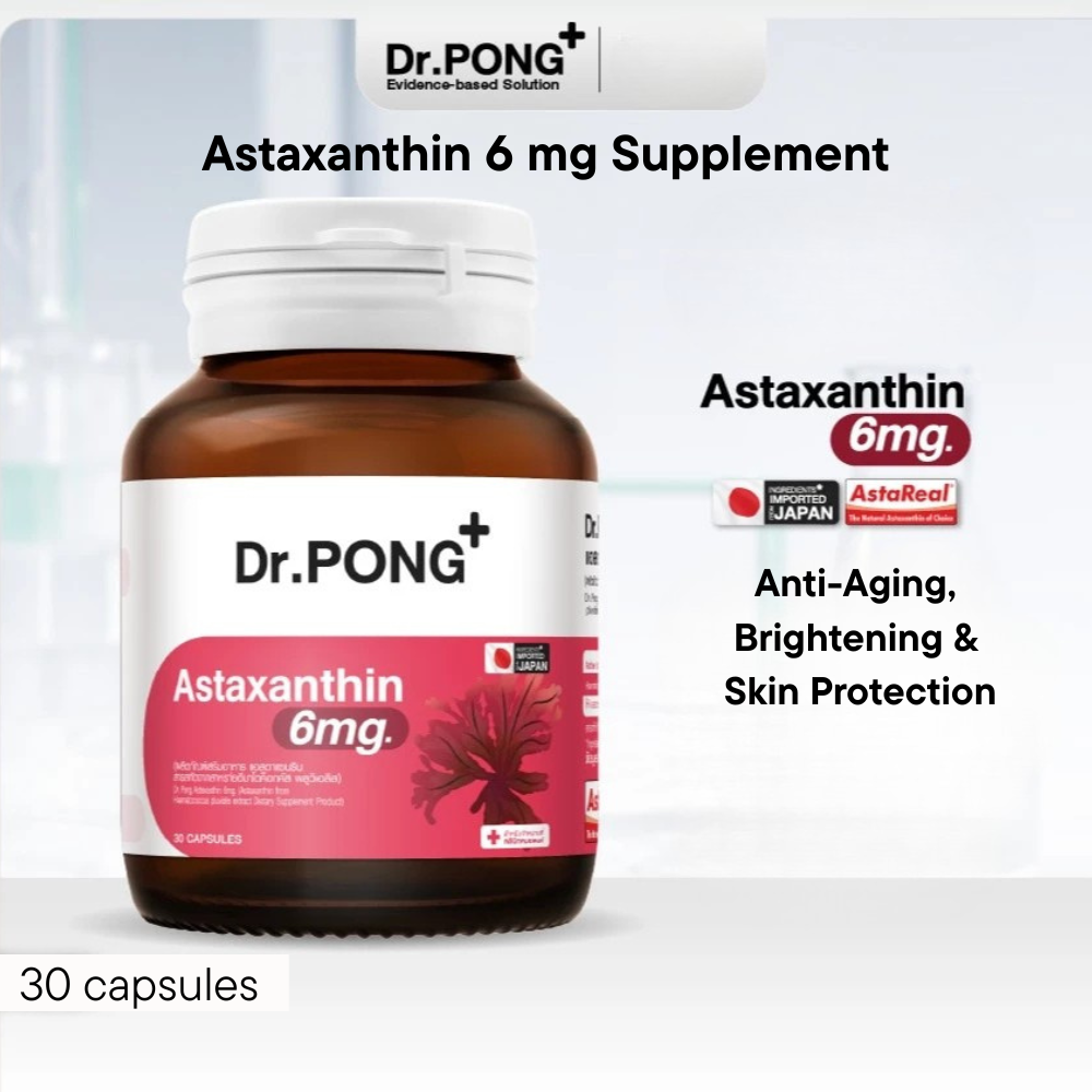 Dr. PONG Astaxanthin 6 mg Supplement – Anti-Aging, Brightening & Skin Protection