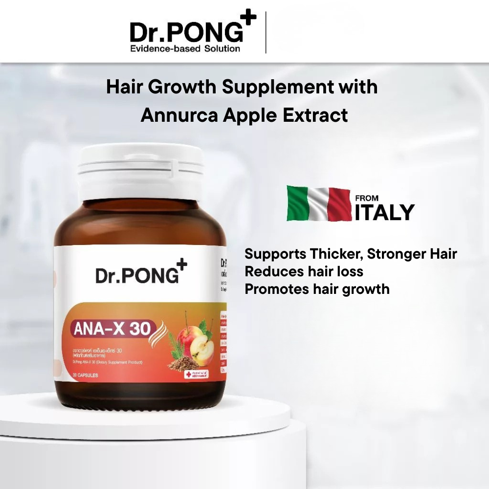 Dr. PONG Hair Growth Supplement with Annurca Apple Extract – Supports Thicker, Stronger Hair