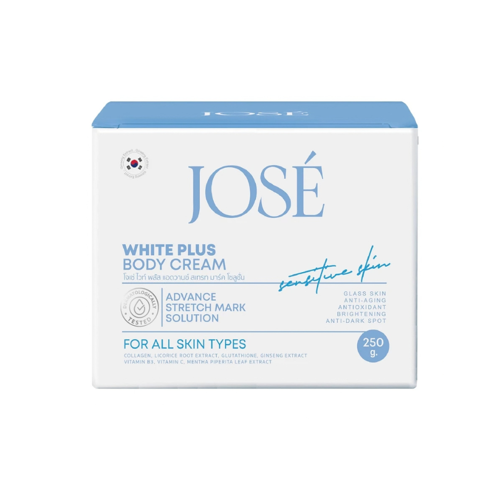 JOSE White Plus Body Cream 250g – Rich Moisturising and Brightening Body Care