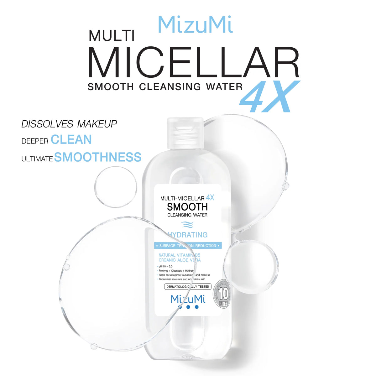 MizuMi Multi-Micellar 4X Smooth Cleansing Water Hydrating