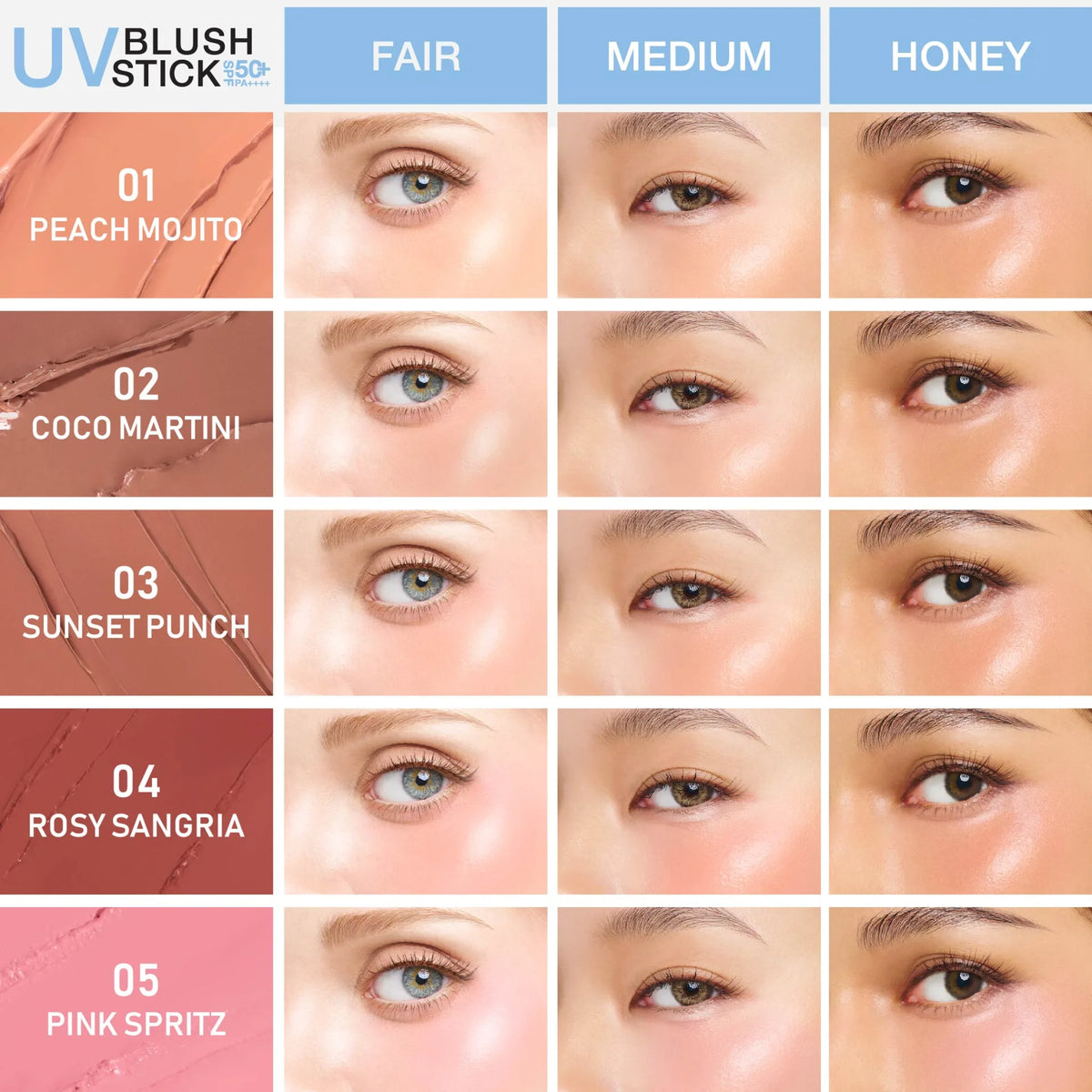 MizuMi UV Blush Stick SPF50+ PA++++ 4g
