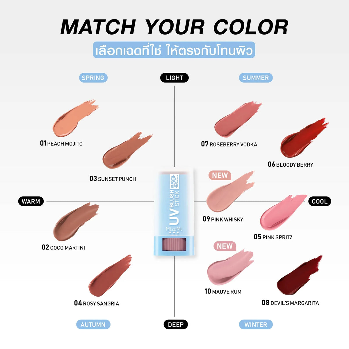 MizuMi UV Blush Stick SPF50+ PA++++ 4g