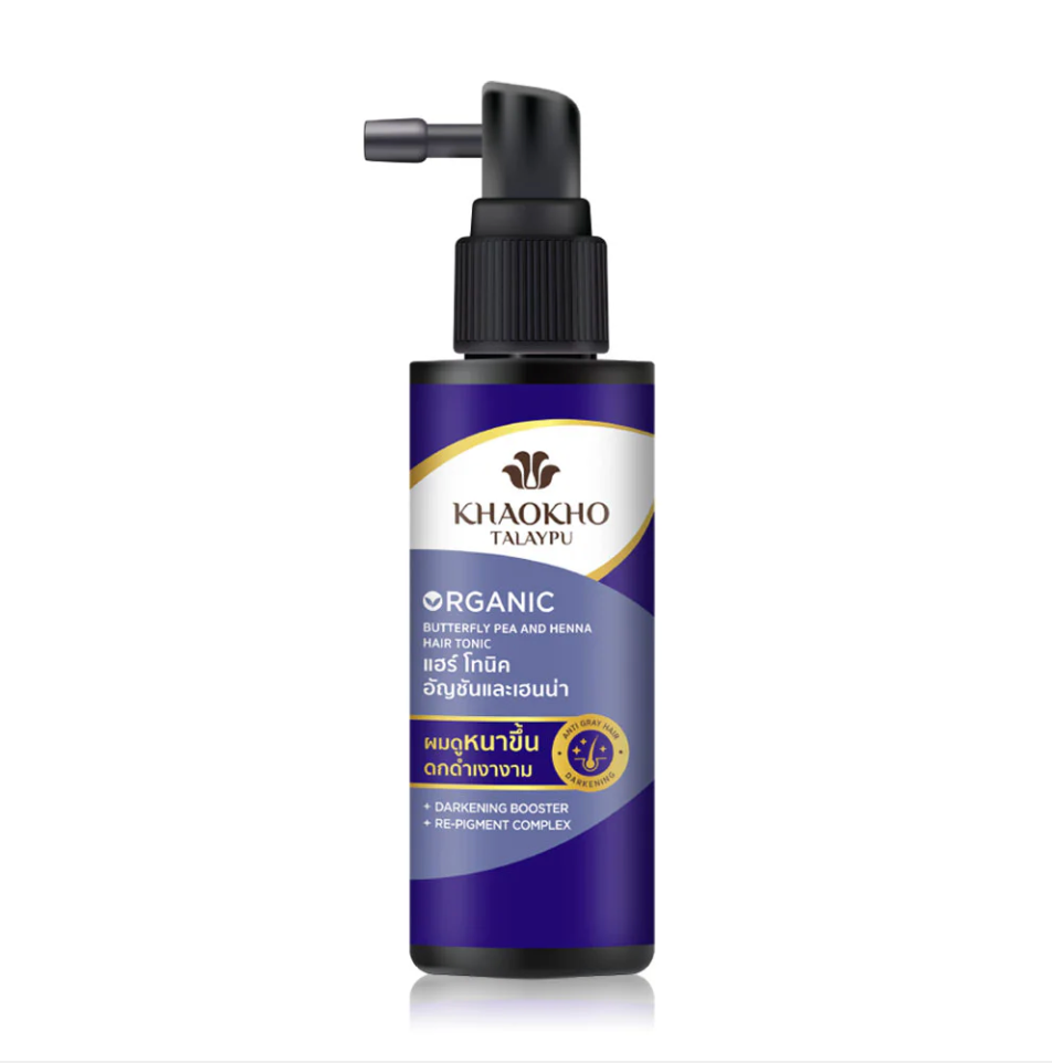Khaokho Talaypu Butterfly Pea & Henna Hair Care Set – Helps Reduce Premature Graying