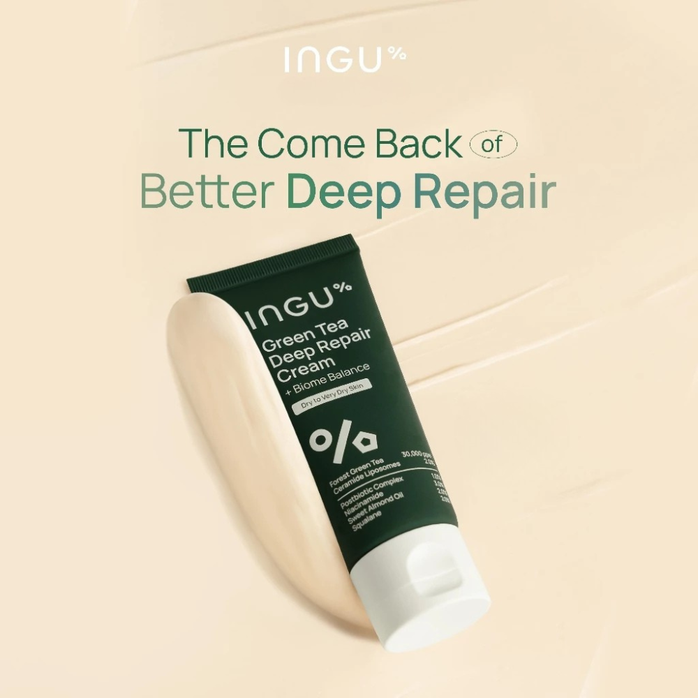INGU Green Tea Deep Repair Cream + Biome Balance