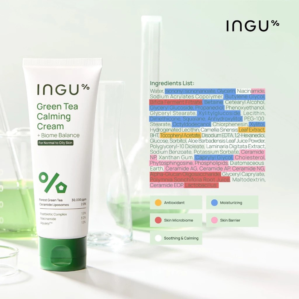 INGU Green Tea Calming Cream + Biome Balance