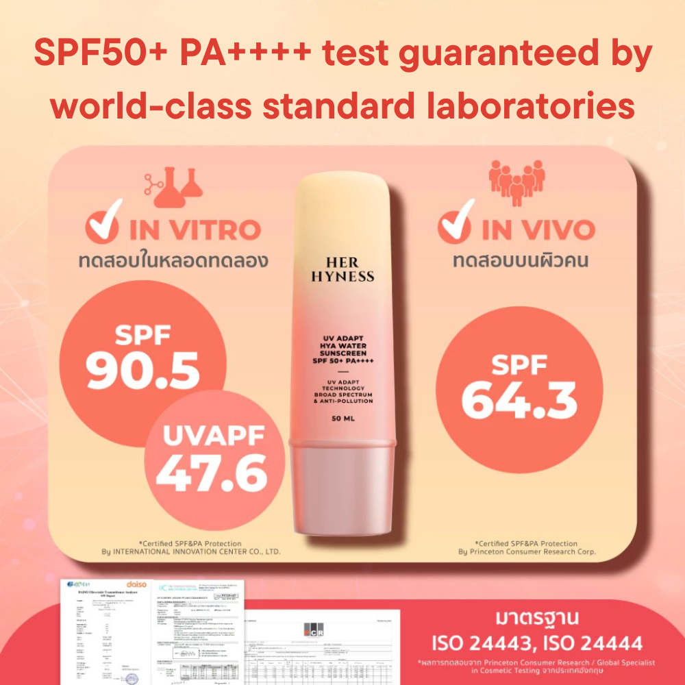 HER HYNESS UV Adapt Hya Water Sunscreen SPF 50+ PA++++ 50 ml