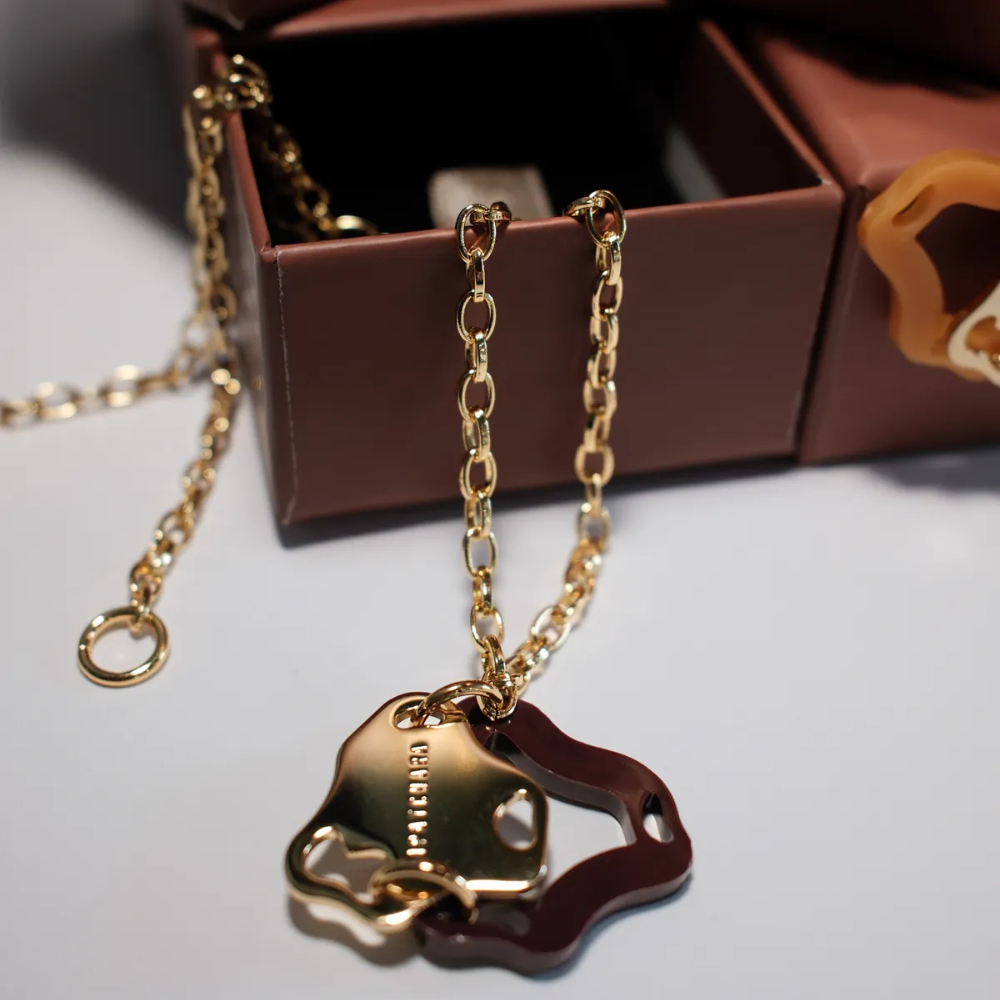 PIPATCHARA Aqua Necklace Gold (Violet)