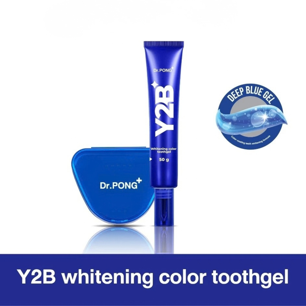 Dr.PONG Y2B Whitening Color Set – Toothpaste 100g + Toothgel 50g