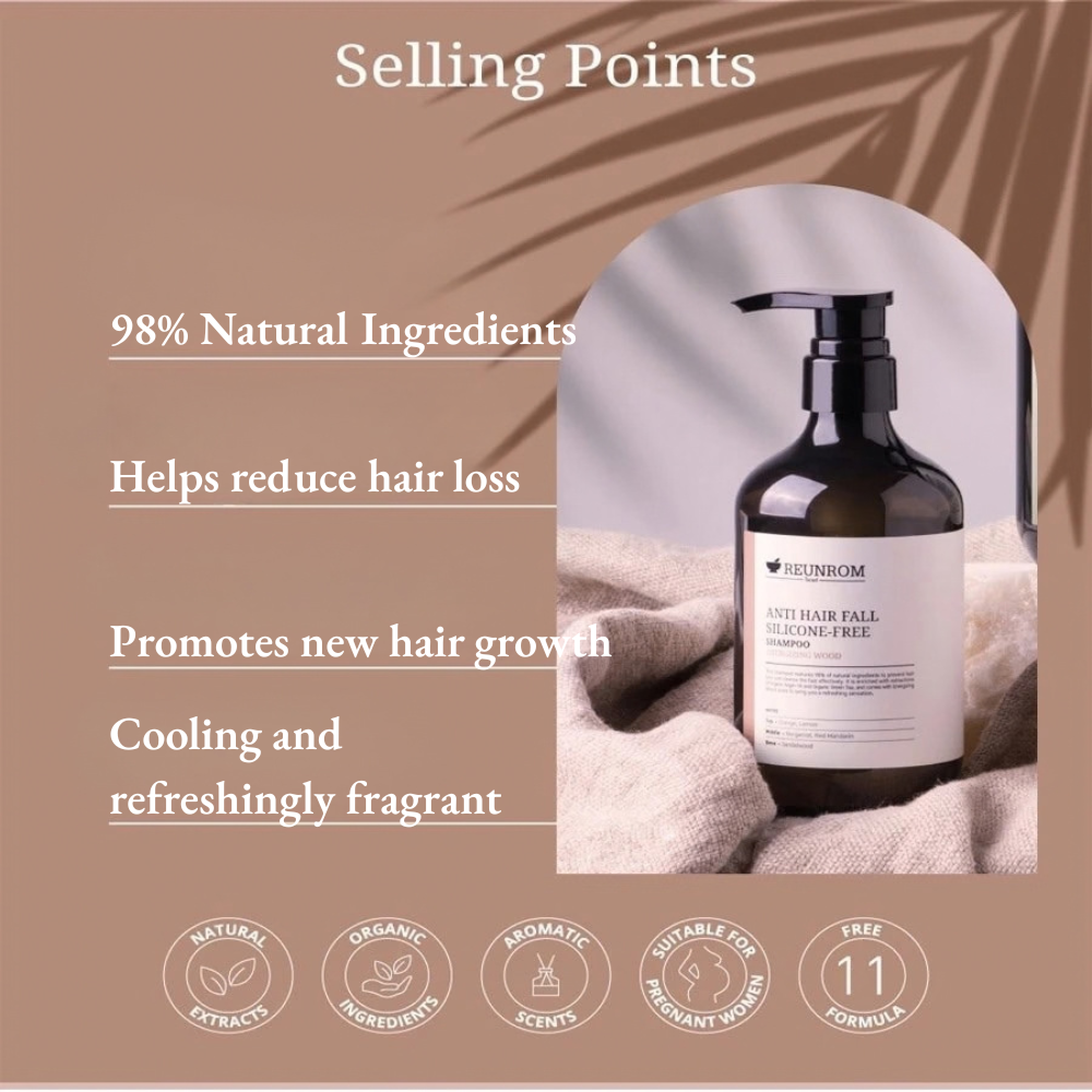 REUNROM Anti Hair Fall Shampoo Energizing Wood 500ml