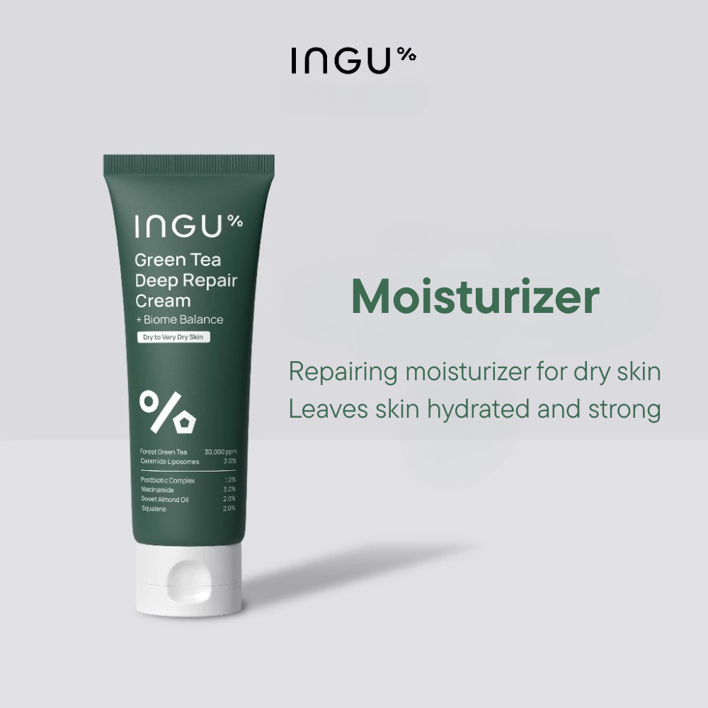 INGU Green Tea Deep Repair Cream + Biome Balance