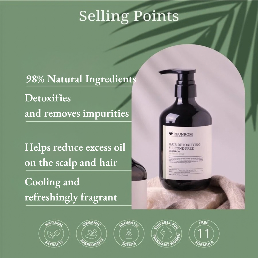 REUNROM Hair Detoxifying Silicone-Free Shampoo Aromatic Mint 500ml