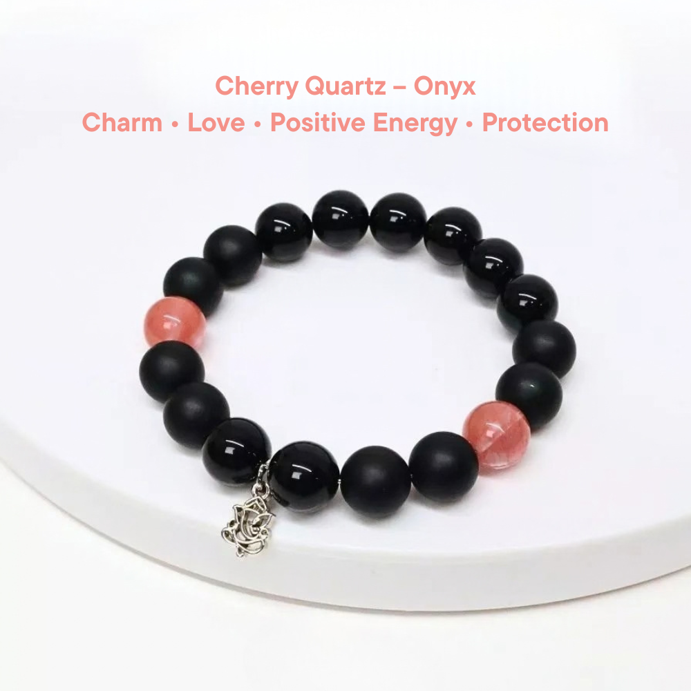 Ganesha Cherry Quartz Bracelet – Love and Optimism,