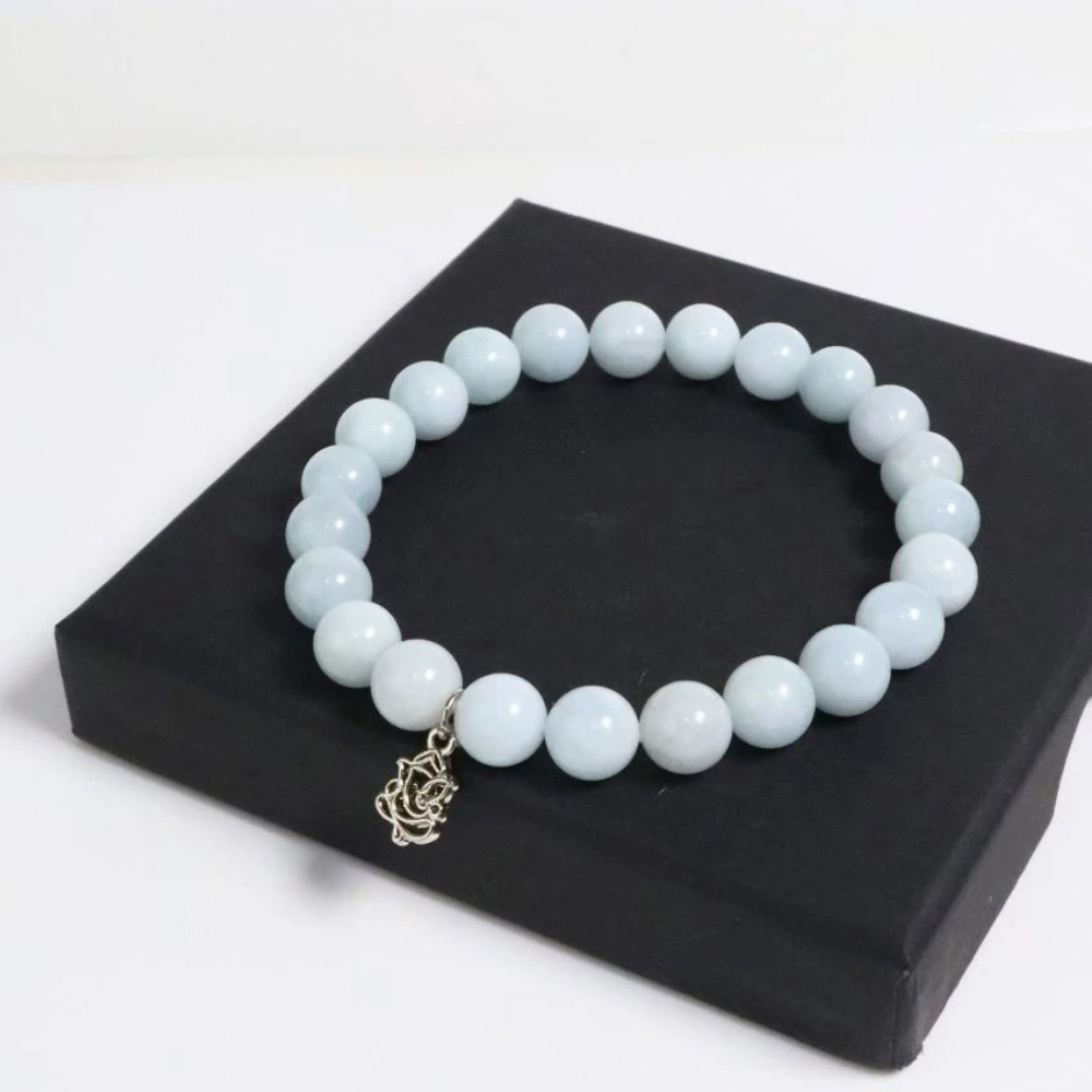 Ganesha Aquamarine Bracelet – Calm & Communication