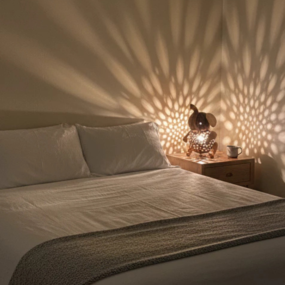 Handmade Coconut Shell Elephant Lamp – Natural Ambient Night Light