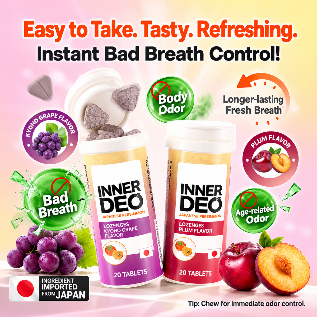 Dr.PONG InnerDeo Japanese Persimmon Lozenges — 20 Lozenges