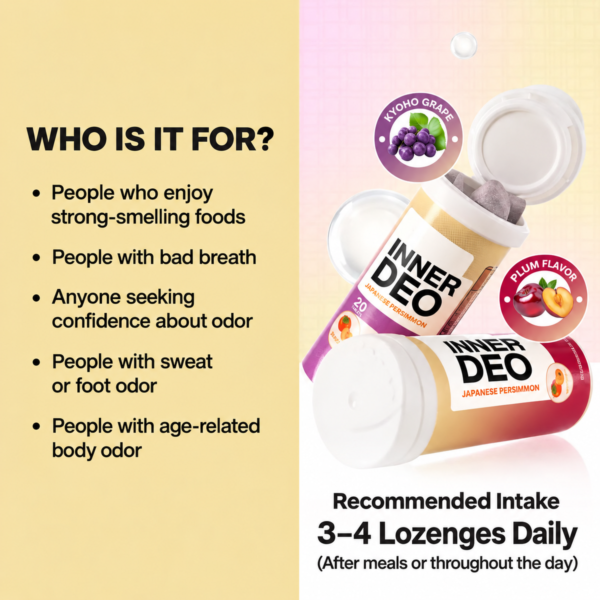 Dr.PONG InnerDeo Japanese Persimmon Lozenges — 20 Lozenges