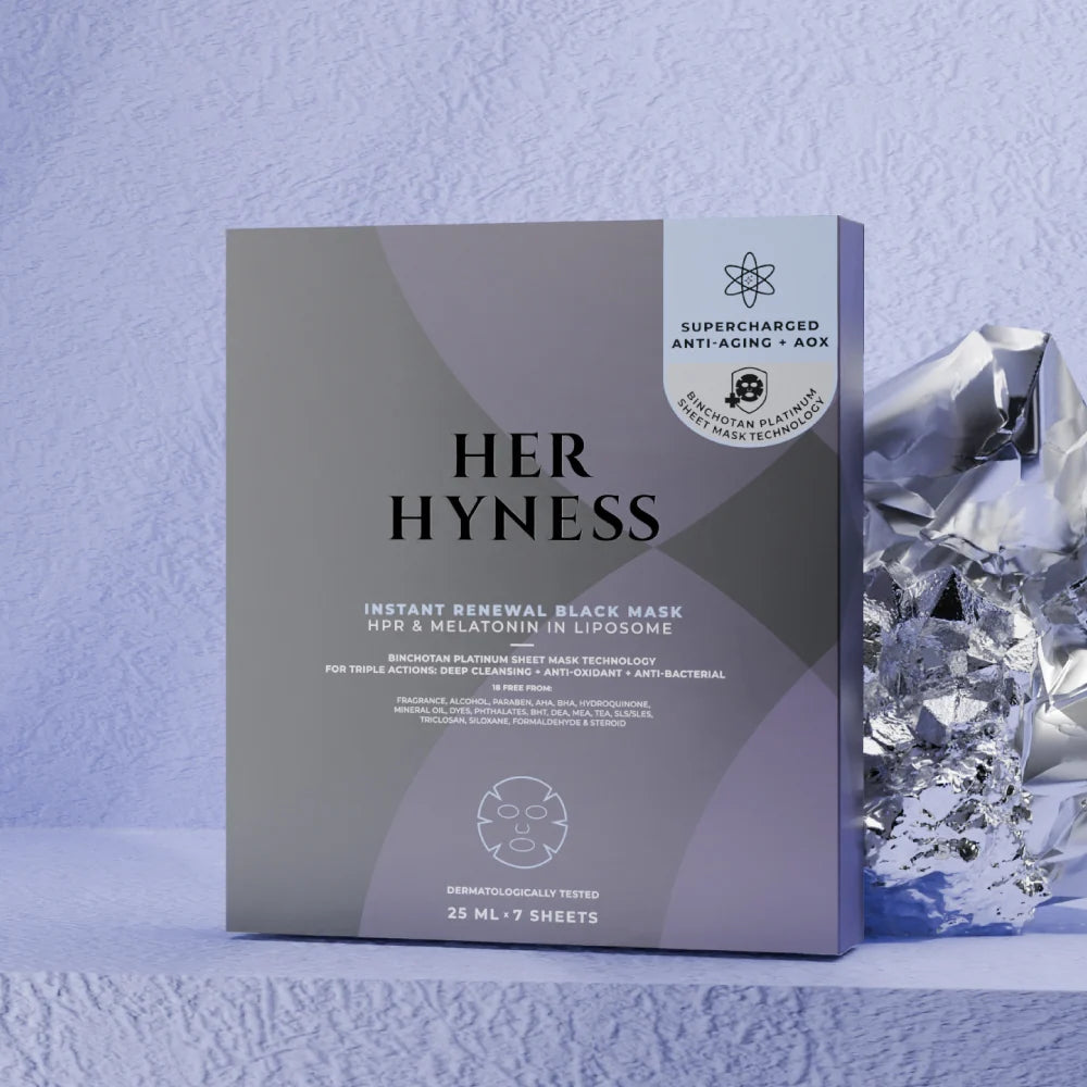 Her Hyness Instant Renewal Black Mask — Box of 7 Sheets