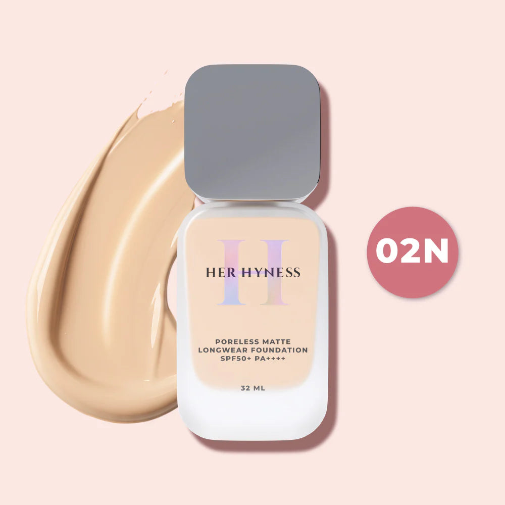 HER HYNESS Poreless Matte Longwear Foundation SPF50+ PA++++ 32ml