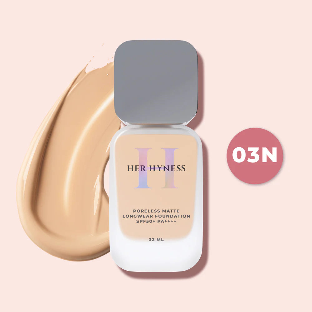 HER HYNESS Poreless Matte Longwear Foundation SPF50+ PA++++ 32ml