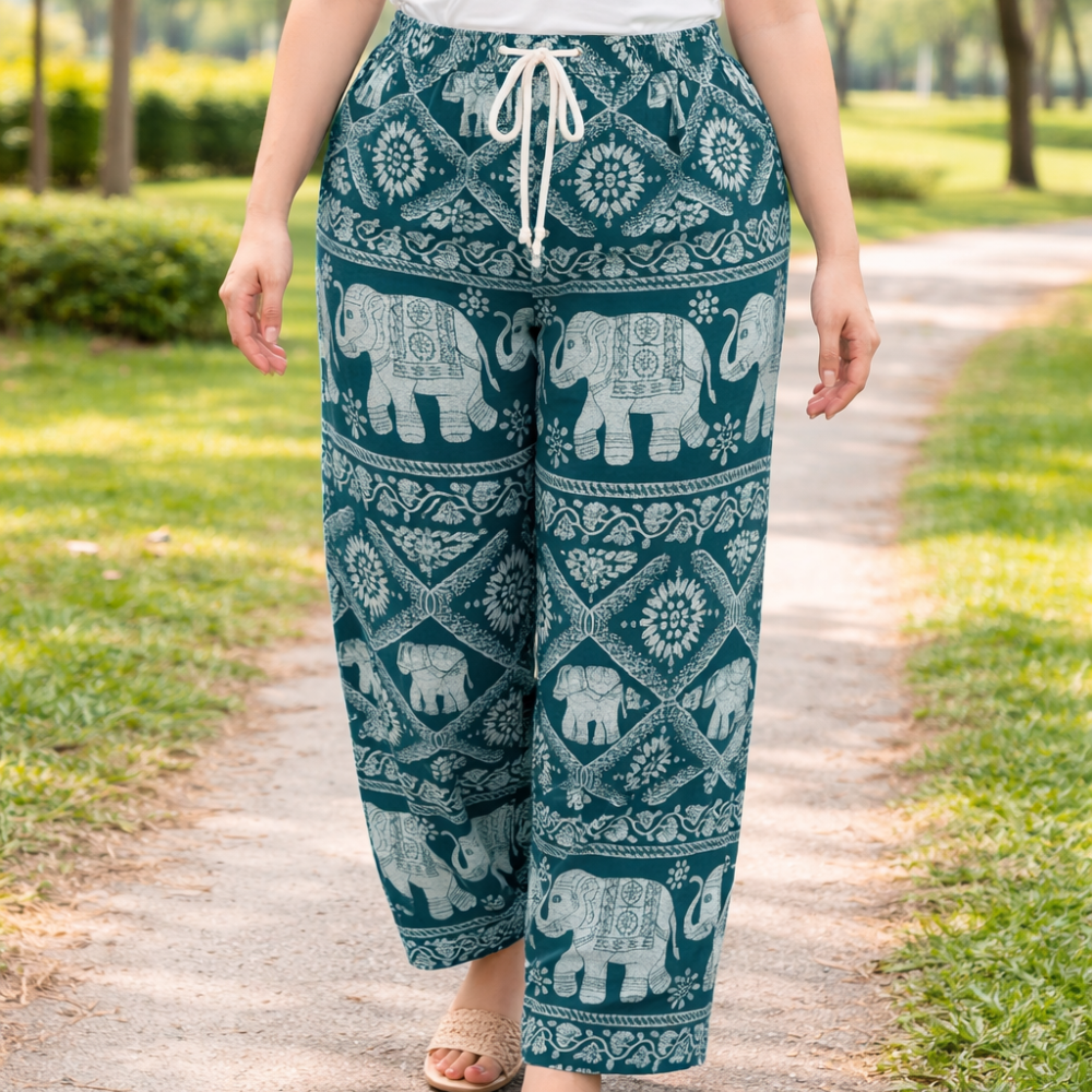 Thai Elephant Pants – Loose Fit, Breathable & Comfortable Plus Size