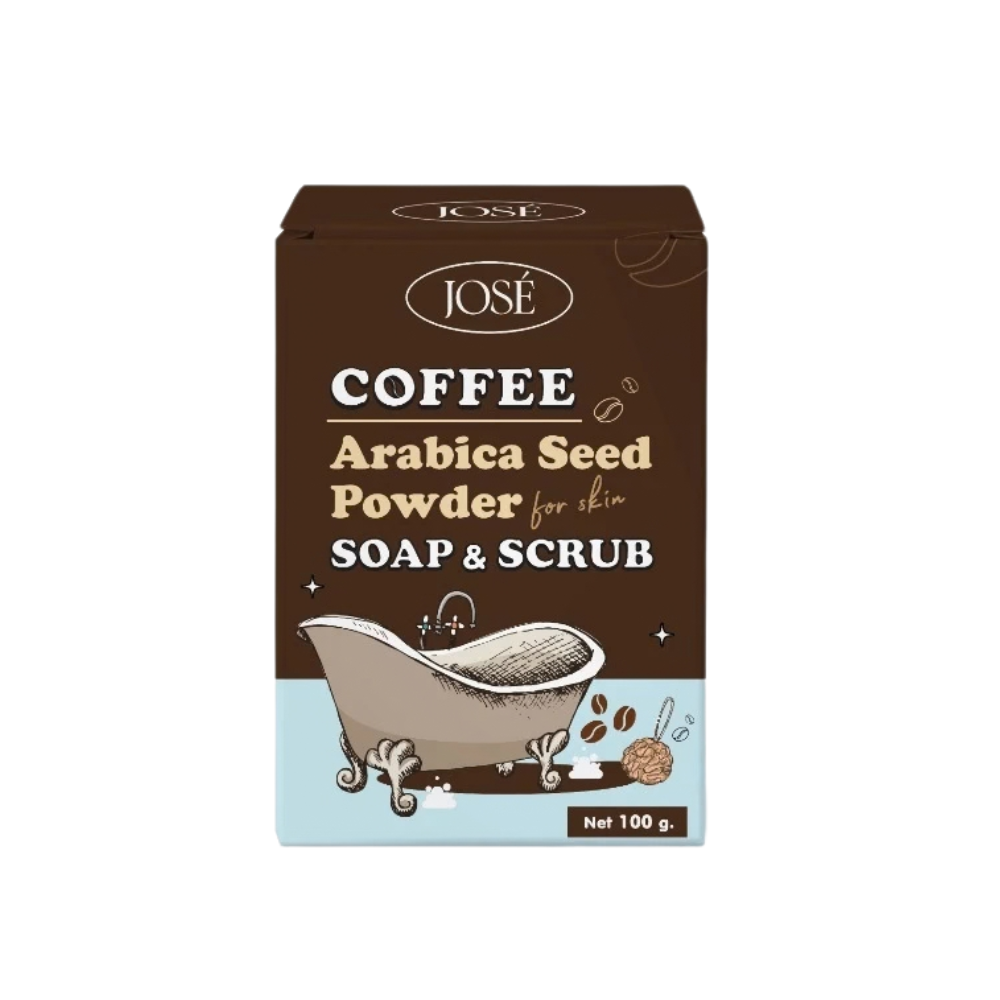 JOSE Coffee Soap & Scrub 100g – Exfoliating Body Soap with Arabica Coffee