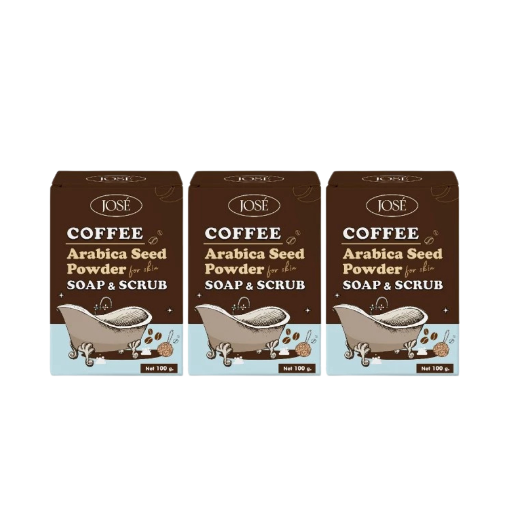 JOSE Coffee Soap & Scrub 100g – Exfoliating Body Soap with Arabica Coffee