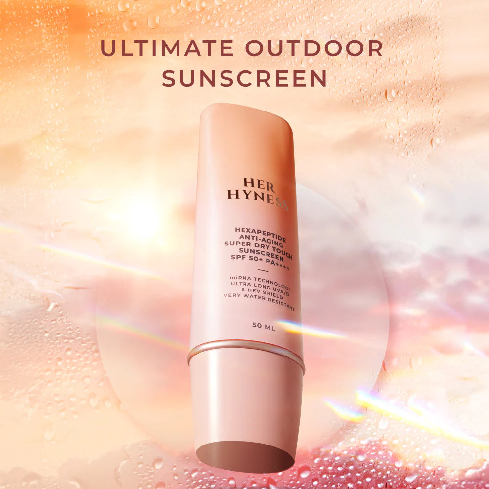 HER HYNESS Hexapeptide Anti-Aging Super Dry Touch Sunscreen SPF 50+ PA++++ 50 ml