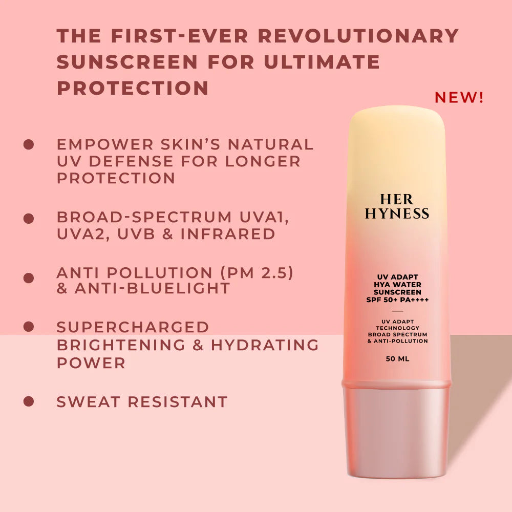 HER HYNESS UV Adapt Hya Water Sunscreen SPF 50+ PA++++ 50 ml