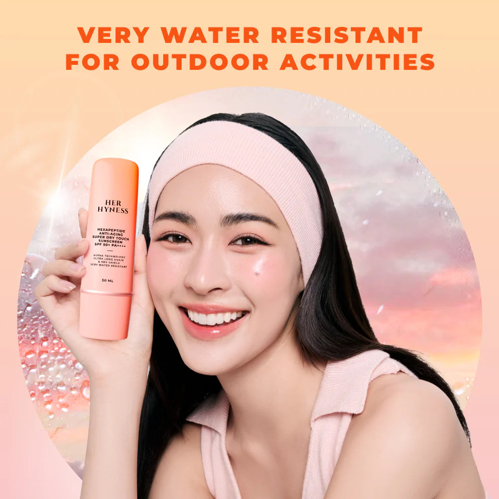 HER HYNESS Hexapeptide Anti-Aging Super Dry Touch Sunscreen SPF 50+ PA++++ 50 ml