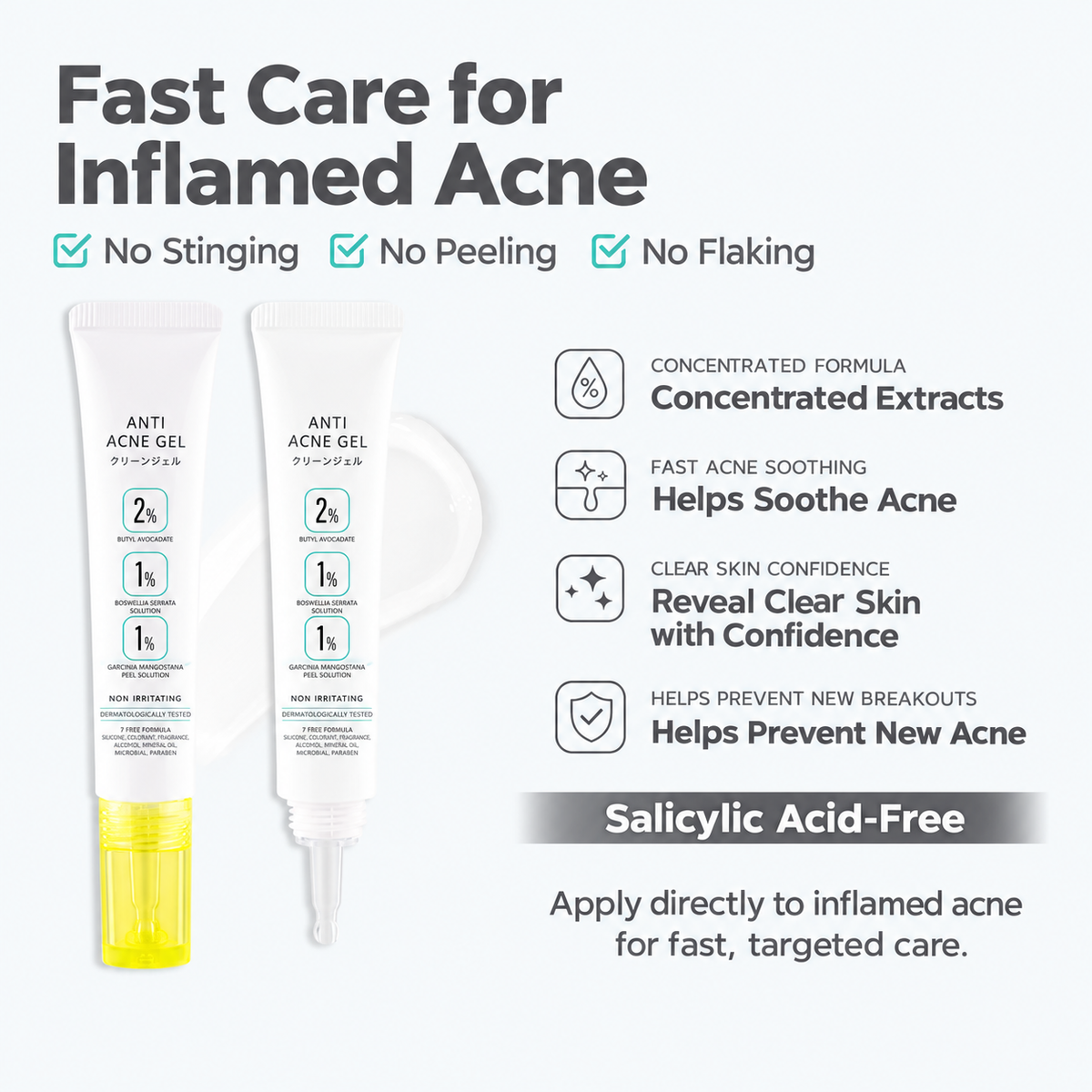 ACCA by Dr.DSP Targeted Care Gels 15g — 3 Formulas