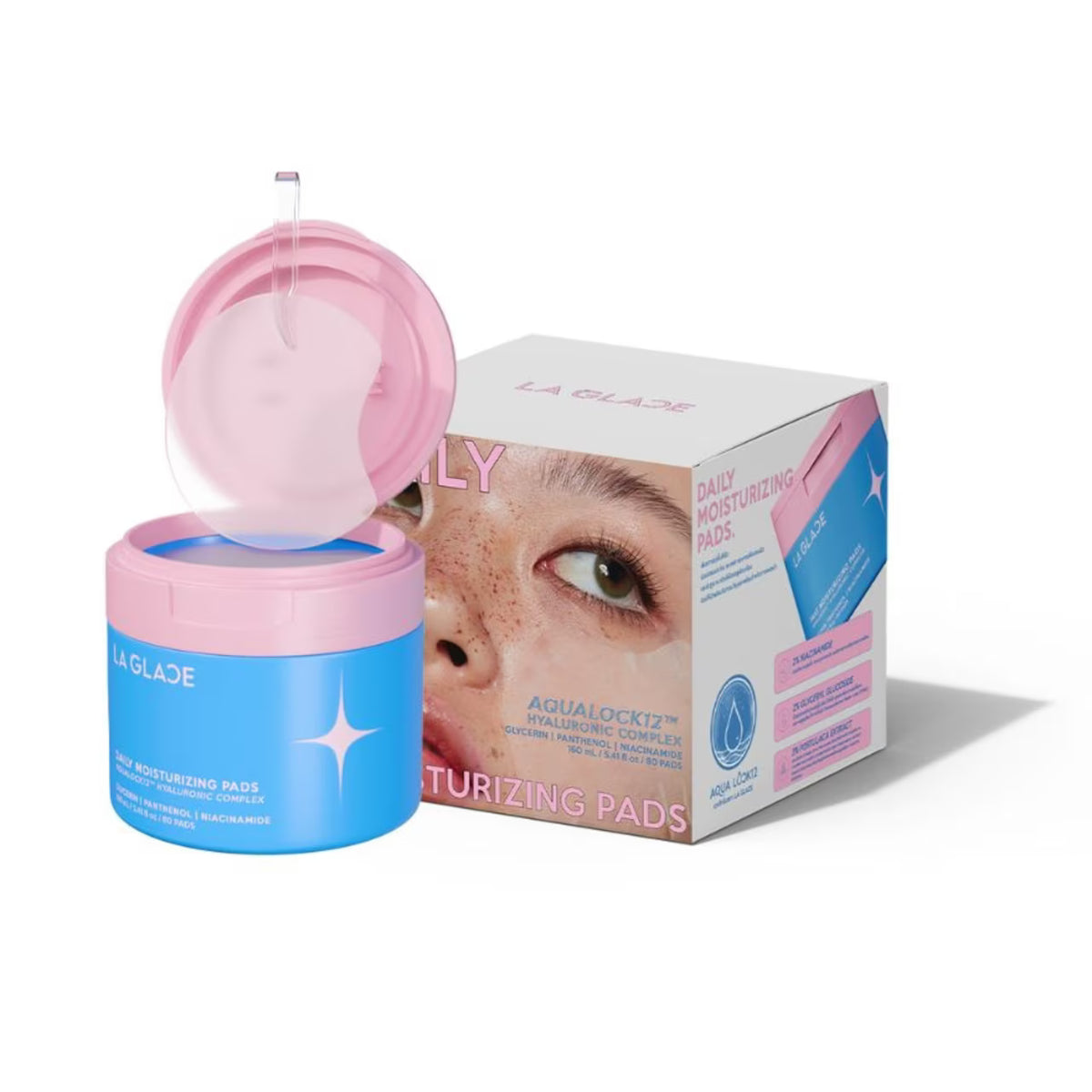 LA GLACE Daily Moisturizing Pads Aqualock12 160 ml [80 Pads]