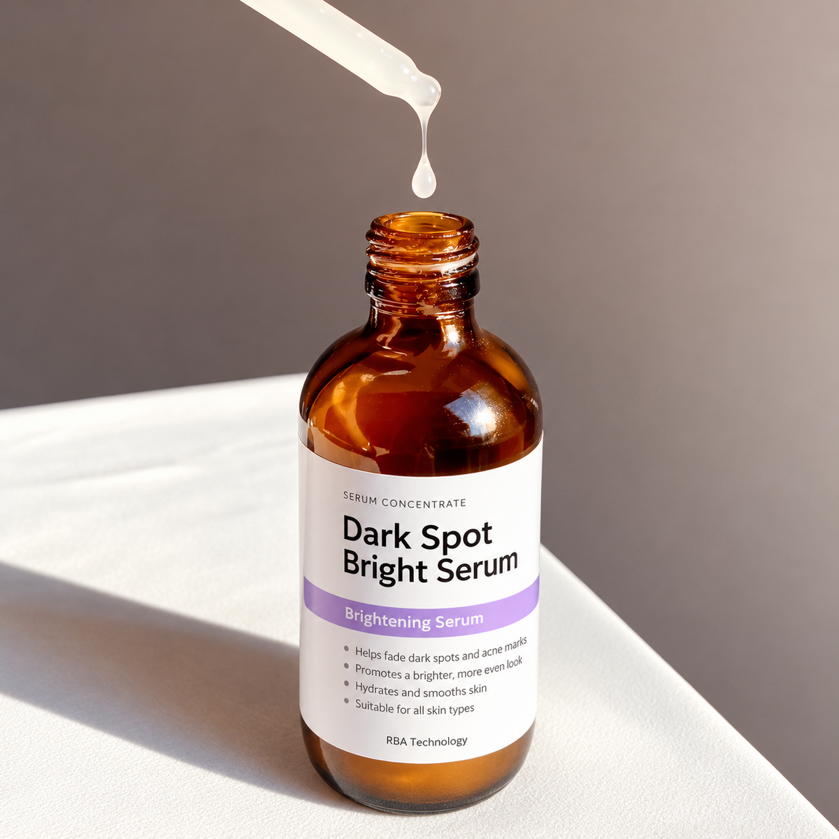 CLEAR NOSE Dark Spot Bright Serum with dropper and serum texture