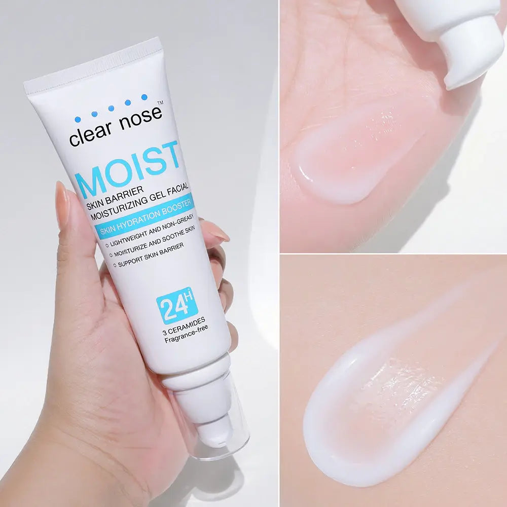 Clear Nose facial moisturizing gel texture on skin