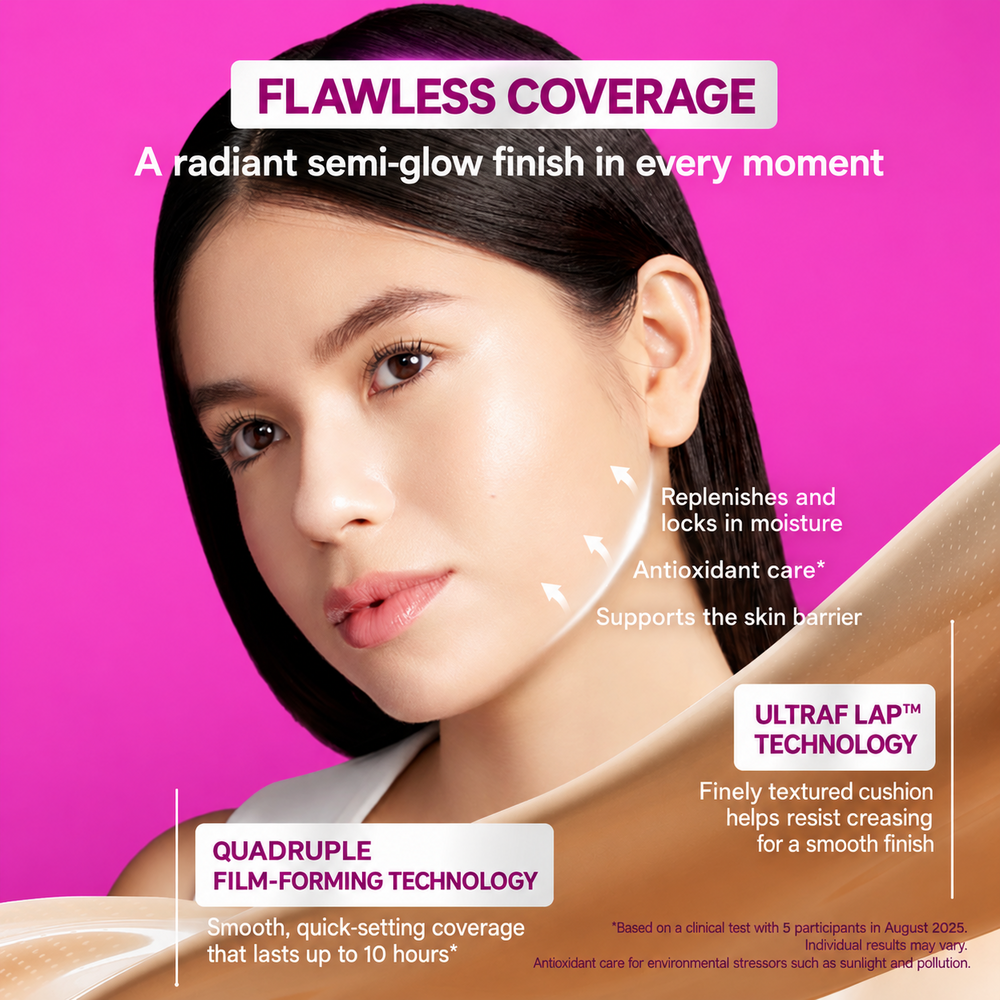 SKINTIFIC Cover Glow cushion semi-glow finish on skin
