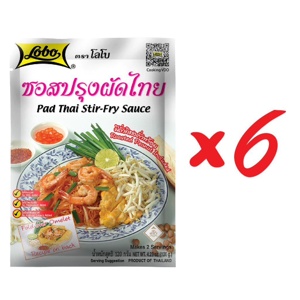 LOBO Pad Thai Stir-Fry Sauce 120g Pack of 6