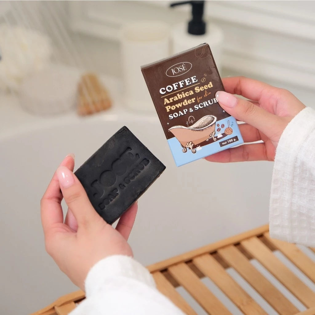 JOSE Coffee Soap & Scrub 100g – Exfoliating Body Soap with Arabica Coffee