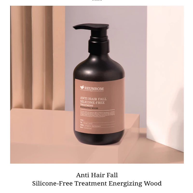 REUNROM Anti Hair Fall Silicone-Free Treatment Energizing Wood 500ml