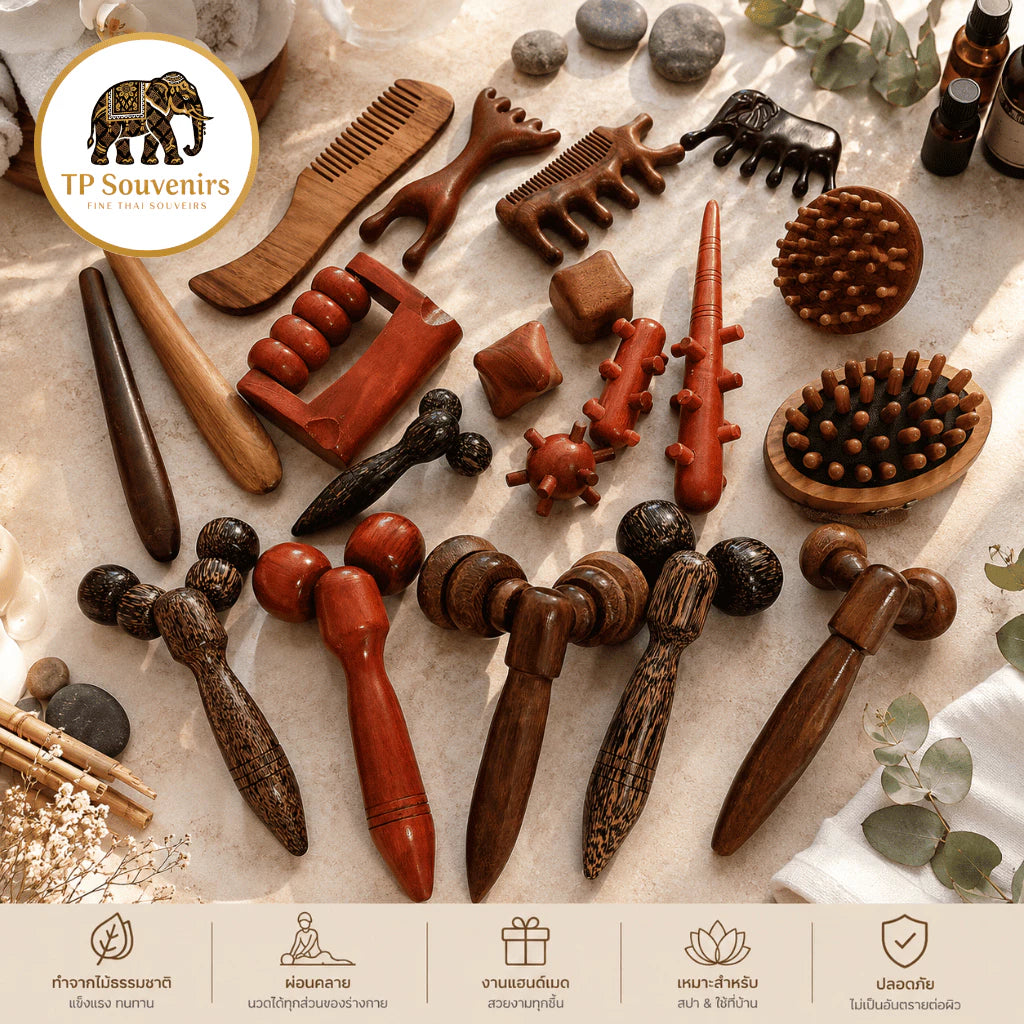 Wooden Acupressure Massage Tool– Natural Body Massage & Muscle Relief