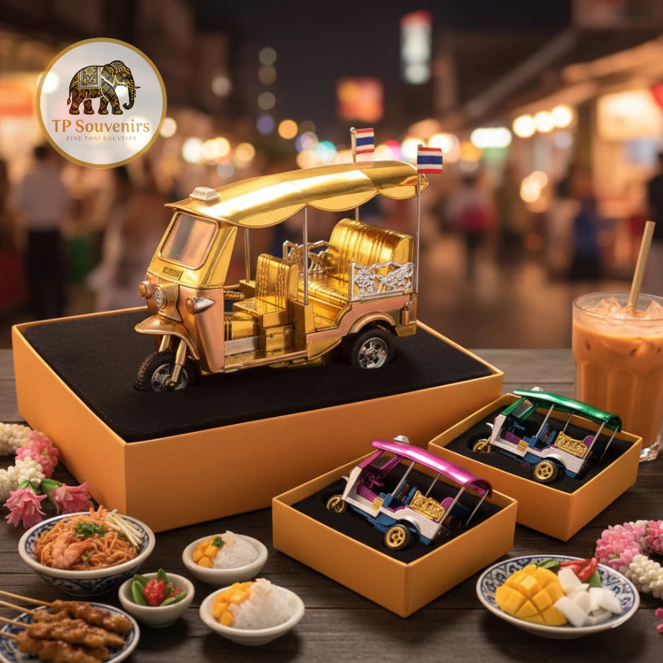 Premium Thailand Tuk Tuk Diecast Model with Gift Box